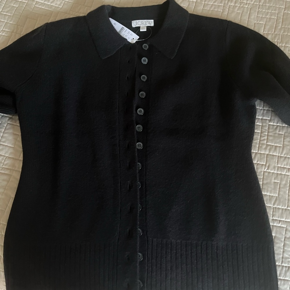 J. Crew Milano-stitch cinched-waist cardigan USL NWT - Picture 3 of 5